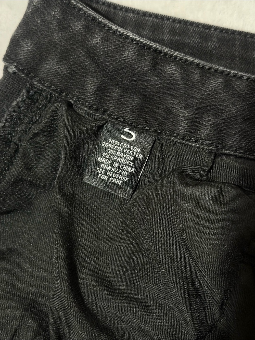 Almost Famous Black Button-Front Denim Mini Skirt - Picture 10 of 10